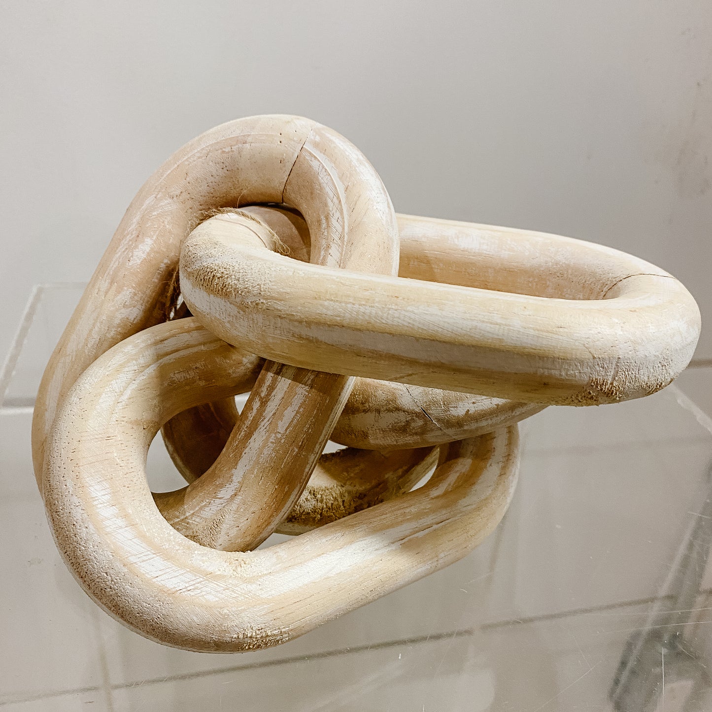 Natural Wooden Linked Ring Decor
