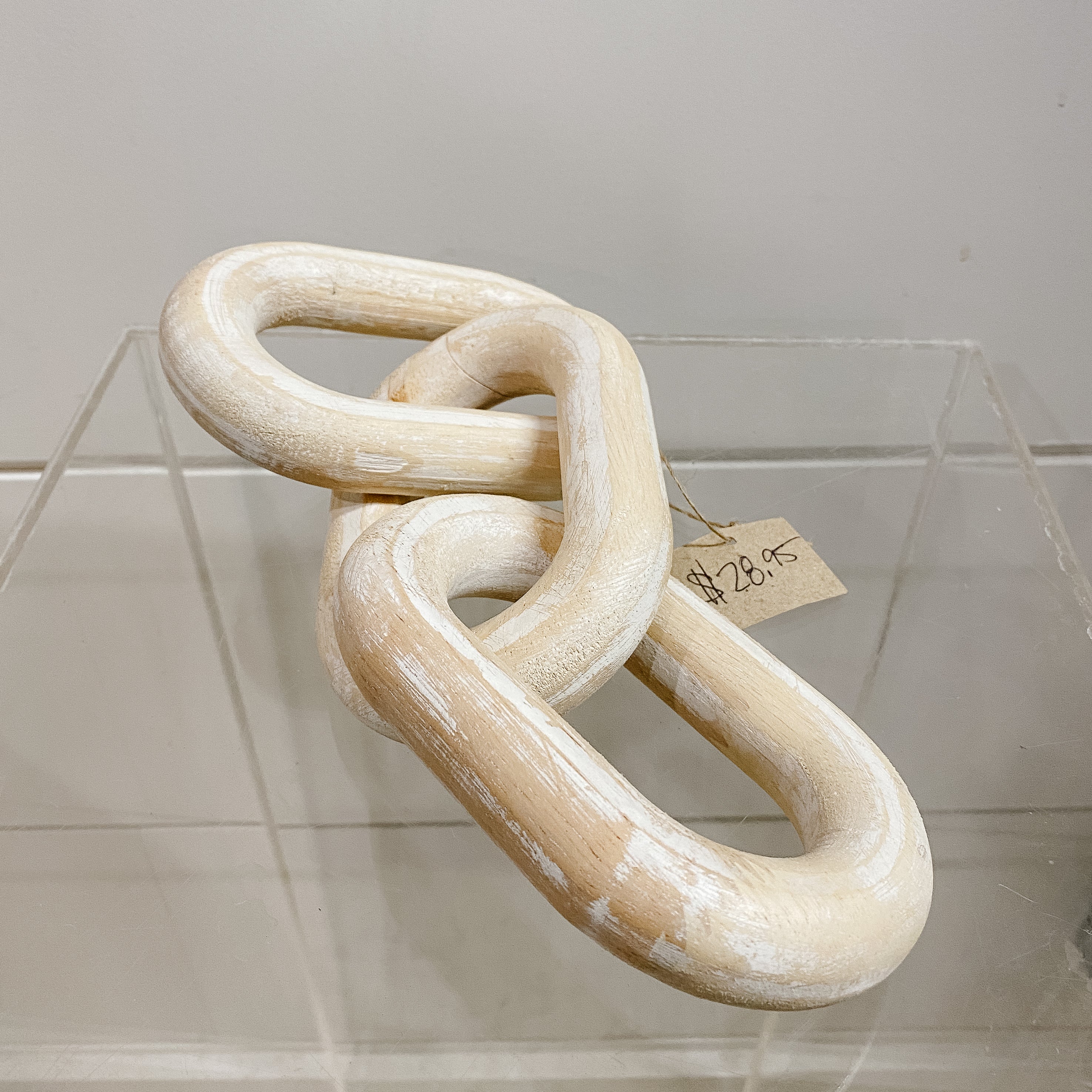 Natural Wooden Linked Ring Decor