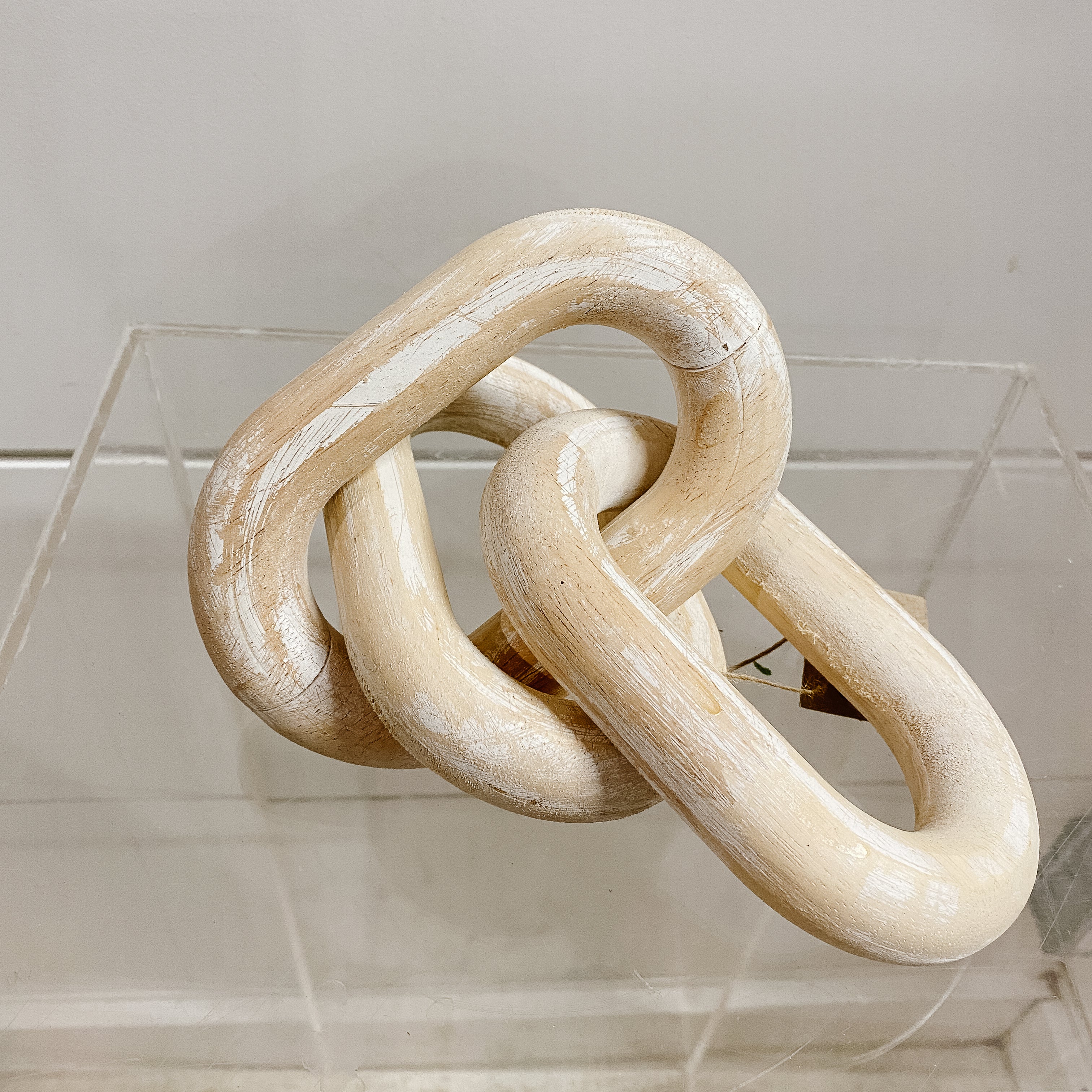 Natural Wooden Linked Ring Decor