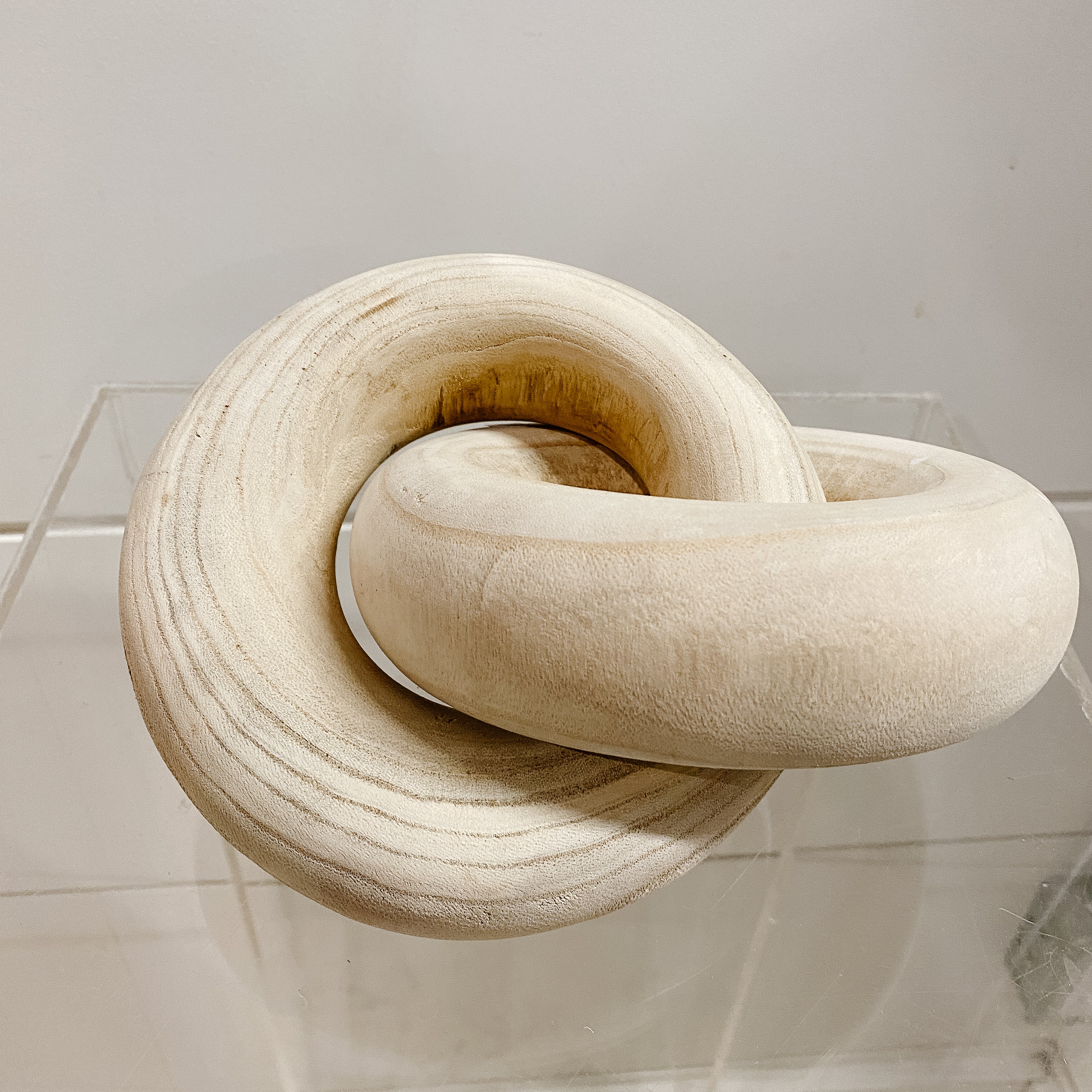 Natural Wooden Linked Ring Decor