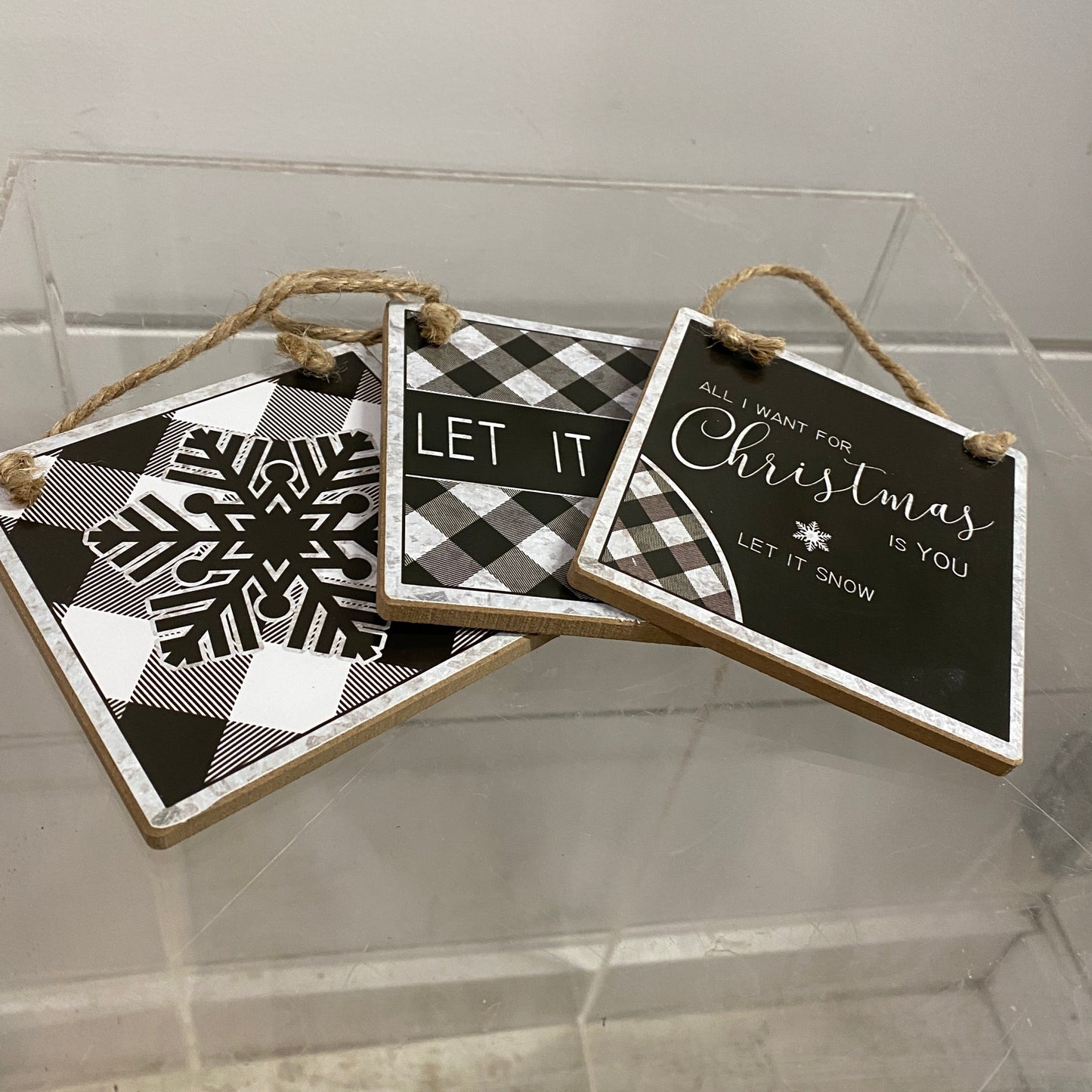 Wooden Holiday Winter Signs