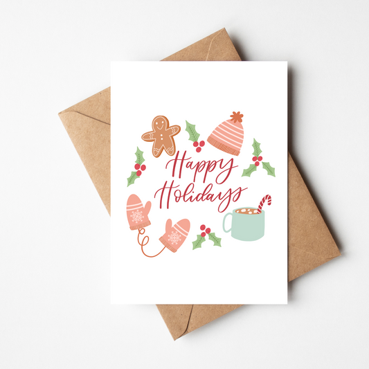 Tiny Print Holiday Greeting Cards