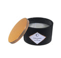 3 Wick Matte Black Scented Candles with Lid