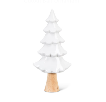 Simple White Ceramic Christmas Tree