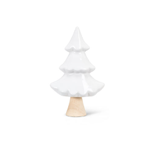 Simple White Ceramic Christmas Tree